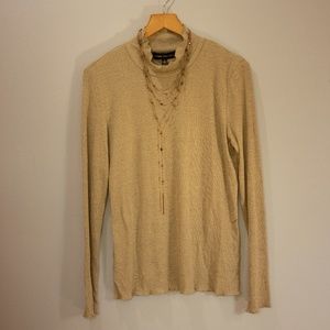 Catherine Malandrino Taupe Turtleneck Sweater